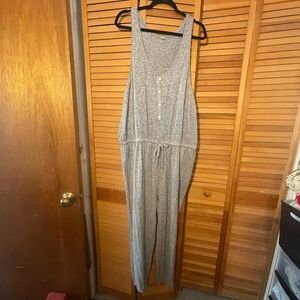 Old Navy Gray Speckled Tank Jumpsuit